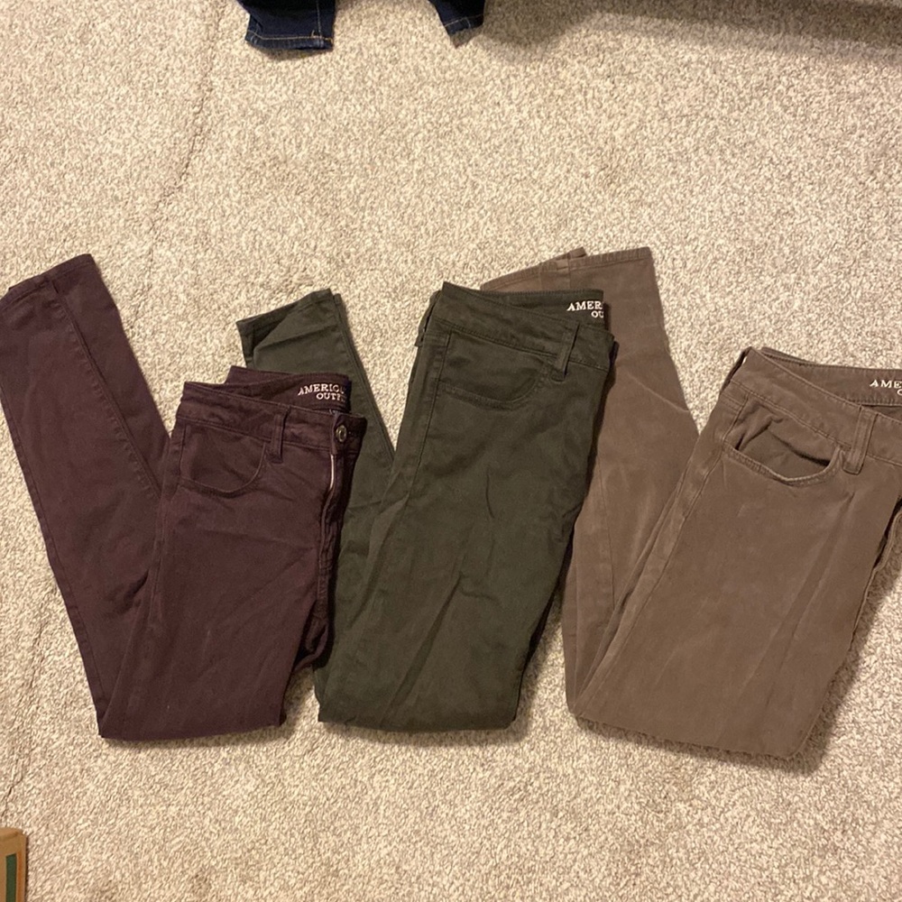 Lot of 3 American Eagle stretch Jeggings size 6